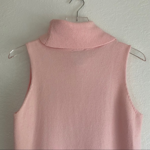 CARMEN MARC VALVO pink rollneck sleeveless sweater - Picture 9 of 12